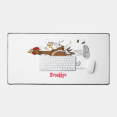 Illustration amusante de poulet cool (Clavier et souris)