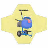 Illustration amusante du mélangeur de ciment bleu (Plat)