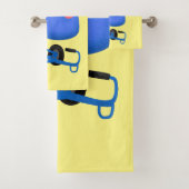 Illustration amusante du mélangeur de ciment bleu (En situation)