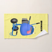 Illustration amusante du mélangeur de ciment bleu (Serviette à main)