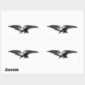 Illustration ancienne école Stickers Aigle chauve (Feuille)