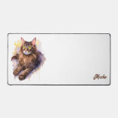 Illustration aquarelle de chat blanc doux (Recto)