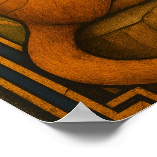 Illustration Art Déco Meerkat (Coin)