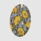 Illustration Art Nouveau Poppy Fleur Jaune (devant)