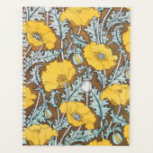 Illustration Art Nouveau Poppy Fleur Jaune (Devant)