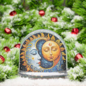 Illustration artistique du soleil et de la lune (Noël)