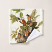 Illustration Audubon American Robin Wildlife Bird (Gant de toilette)
