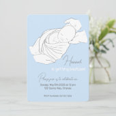 Illustration Baptême Christening Invitation (Debout devant)
