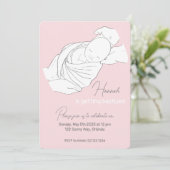 Illustration Baptême Christening Invitation (Debout devant)