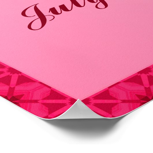 Illustration Birthstone pour Juillet - Poster Ruby (Coin)