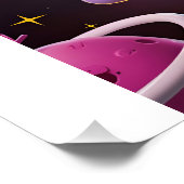 Illustration Boho Girafe dans l'Espace Affiche (Coin)