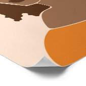 Illustration Boho Woman, Poster des tons terre (Coin)