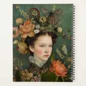 Illustration botanique Dame et Fleurs (Dos)