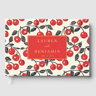 Illustration botanique de cerise rouge joyeuse