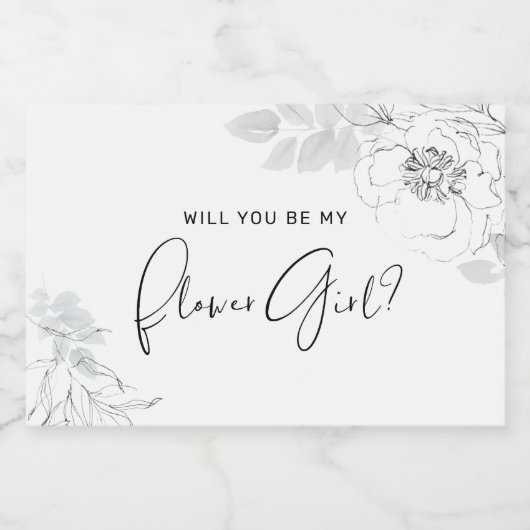 Illustration botanique Fleur Fille Étiquette bougi (Étiquettes simples)