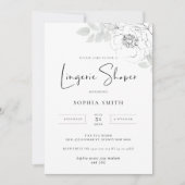 Illustration Botanique Lingerie Douche Invitation (Devant)