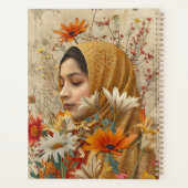 Illustration botanique lunaire dame et fleurs (Dos)