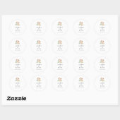 Illustration botanique Mariage Favor Sticker (Feuille)