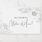 Illustration botanique Matron Honor Étiquette de b (Étiquettes simples)