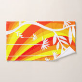 Illustration botanique orange et blanc (Serviette à main)