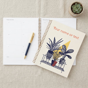 Illustration botanique pots maison plantes