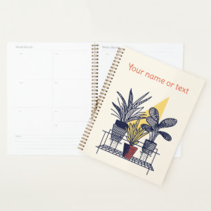 Illustration botanique pots maison plantes
