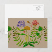 Illustration botanique sur carte postale (Devant / Derrière)