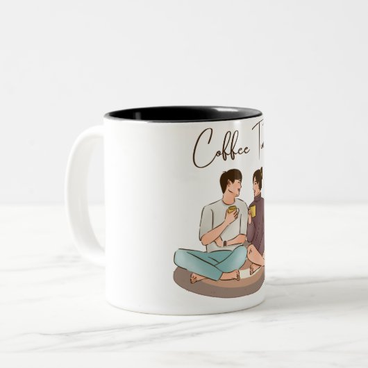 Illustration Brown Couple Mug (Devant gauche)