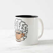 illustration brun noir tasse de café (Devant droit)