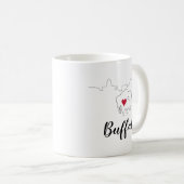 Illustration Buffalo Skyline de café Mug (Devant droit)
