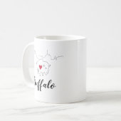 Illustration Buffalo Skyline de café Mug (Devant gauche)