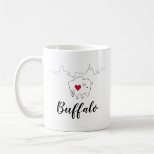 Illustration Buffalo Skyline de café Mug