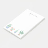 Illustration Cactus Succulente Notes Post-It (Incliné)