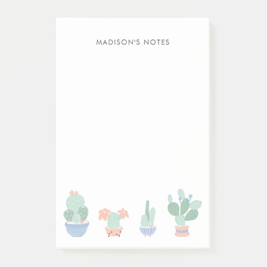 Illustration Cactus Succulente Notes Post-It (Devant)
