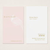 Illustration cardinale minimaliste rose (Devant & derrière)