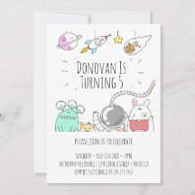 illustration carte d'invitation d'anniversaire ast