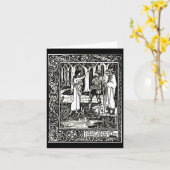 Illustration carte pour notes-Vintage-Aubrey Beard (Fleur jaune)