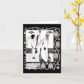 Illustration Carte pour notes-Vintage-Aubrey Beard (Fleur jaune)