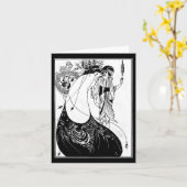 Illustration carte pour notes-Vintage-Aubrey Beard (Fleur jaune)
