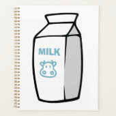 Illustration Carton de lait de vache laitière cuit (Devant)