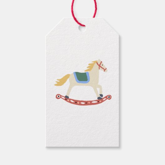 Illustration Cheval-Roche Étiquettes Cadeau Classi (Devant)