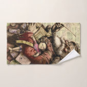 Illustration classique de l'arbre du Père Noël joy (Serviette à main)