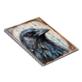 Illustration corbeau avec Carnet aquarelle (Côté Droit)