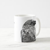 Illustration corbeau café Mug (Devant droit)
