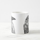 Illustration corbeau café Mug (Centre)