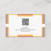 Illustration couleur verte avec Carte de visite QR (Dos)