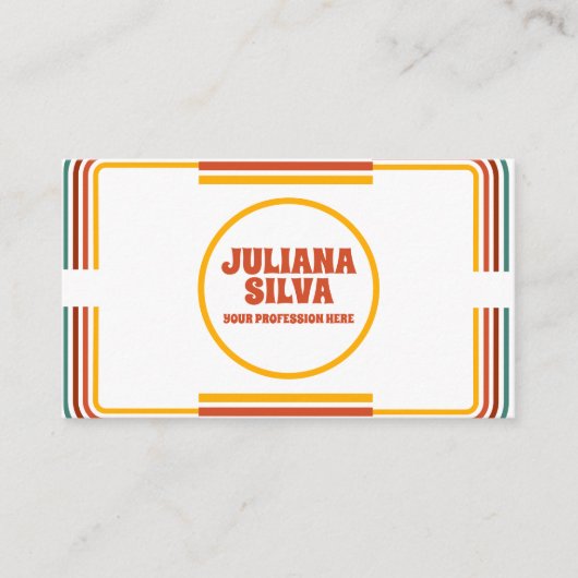 Illustration couleur verte avec Carte de visite QR (Devant)