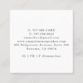 Illustration Cupcake Baker Carte de visite (Dos)