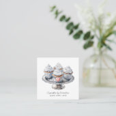 Illustration Cupcake Baker Carte de visite (Debout devant)