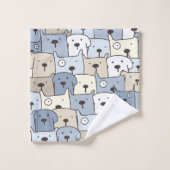 Illustration d'animaux de chiots mignons (Gant de toilette)